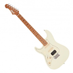 Jet Guitars JS-400 OW LH Roasted Maple HSS, Left-Handed - White